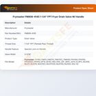 Frymaster FM806-4145 Drain Valve W/Handle 1-1/4" FPT