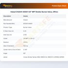 Hobart 812041-00001 1/8" MPT Broiler Burner Valve, Off/on