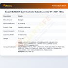 Blodgett BL1183676 Oven Charbroiler Radiant Assembly 19" x 10.5" 7.5 lbs