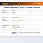 Southbend 1184998 Oven Door Spring, 6-3/4" Overall W/ Tapered Ends