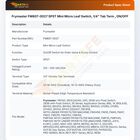 Frymaster FM807-0027 SPST Mini Micro Leaf Switch, 1/4" Tab Term , ON/OFF