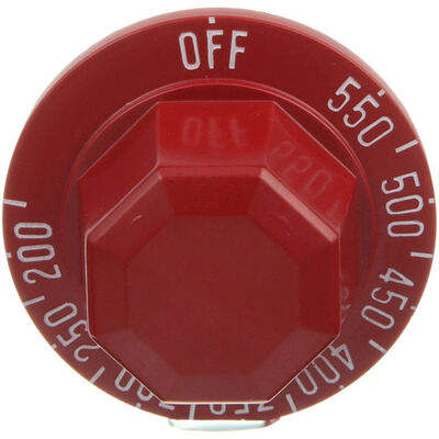 Vulcan Hart 00-498086-00007 Thermostat Knob Red 200&deg;F-550&deg;F