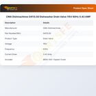 CMA Dishmachines 04113.00 Dish Machine Drain Valve 120V