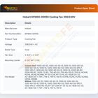Hobart 851800-00059 Holding Cabinet Cooling Fan 208/240V