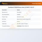 Southbend 1176005 Burner Valve ,1/8"MPT X 3/8-27