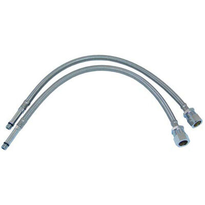 T&S Brass 012534-45 Flexible Supply Hose SS 2-Pack