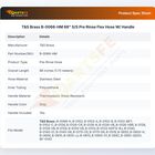 T&S Brass B-0068-HM 68" S/S Pre Rinse Flex Hose W/ Handle