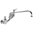 T&S Brass BK-0231 Wall Mount Double Pantry Faucet 12" Nozzle & Handle 8" CTRS 1/2" FPT