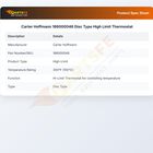 Carter Hoffmann 186000046 Disc Type High Limit Thermostat