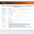 Roundup - AJ Antunes AJA7000810 Thermocouple Probe W/25" Wire 3/16" X 1" Type K