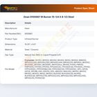 Dean 8100687 Fryer Infrared Burner Steel 15-1/4" X 8-1/2"