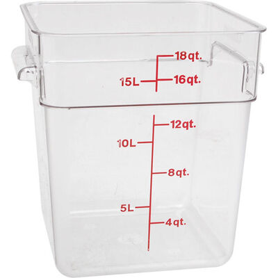 Container Clear  18qt For Cambro - Part# 18sfscw135