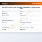 Bunn BU23717.0003 Hi-Limit Thermostat W/ Reset Button, 4 Screw Terminals, 230&deg;F