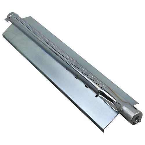 Bakers Pride L5013X 23-1/2" Steel Tubular Burner, W/ Deflector Shield, 19-3/4" X 4-3/8" Shield, 17-1/2" Burn, 1-1/4" Face-Air Shutter