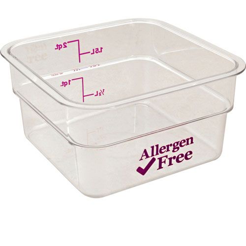 Cambro CAM2SFSCW441 2 Qt Camsquare Container Allergen-Free Storage