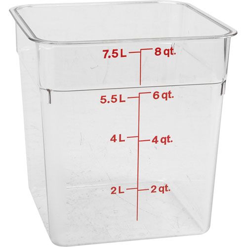 Container Clear  8qt For Cambro - Part# 8sfscw