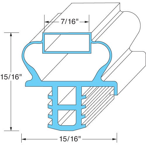 Delfield 1702474 Door Gasket, Gray,  25-3/8" X 25-1/2"