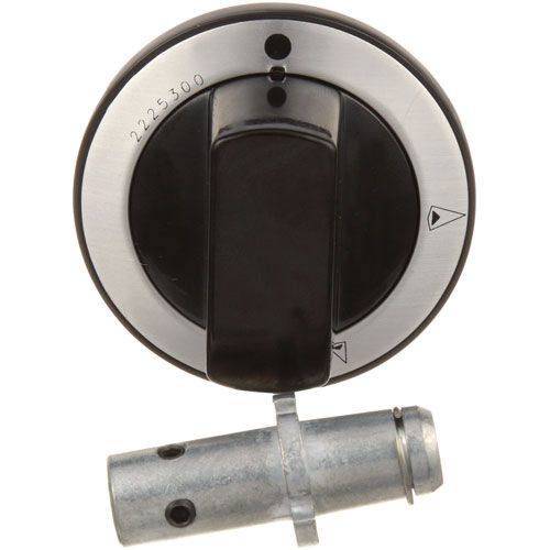 Garland 4512145 Black & Silver HI-LO Knob Assembly, Include D-STEM Adaptor W/Set Screw & Dial Insert