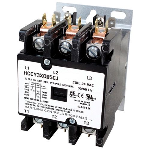 Groen 106306 3 Pole Contactor W/ 24V Coil , 50/60HZ, 65 AMP