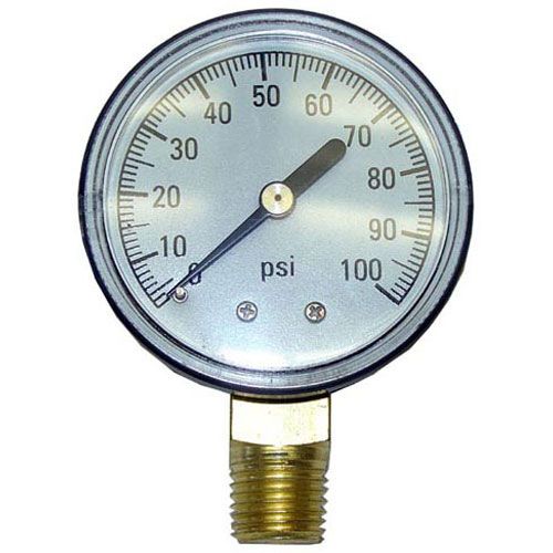 Insinger SK-1433 2" Pressure Gauge, Range 0-100 PSI, 1/4" MPT Connection