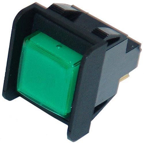 Roundup - AJ Antunes 4010166 Green Momentary On/off Push Button Switch, 15/16" X 1-3/16"