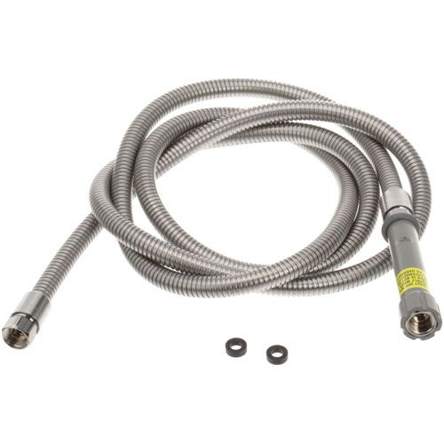 T&S Brass B-0108-HOSE 108" S/S Pre Rinse Flex Hose W/ Handle