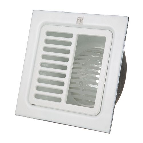 Zurn FD2375-3NH-H Drain,12"Sq Flr , Half Grate,6"Dp