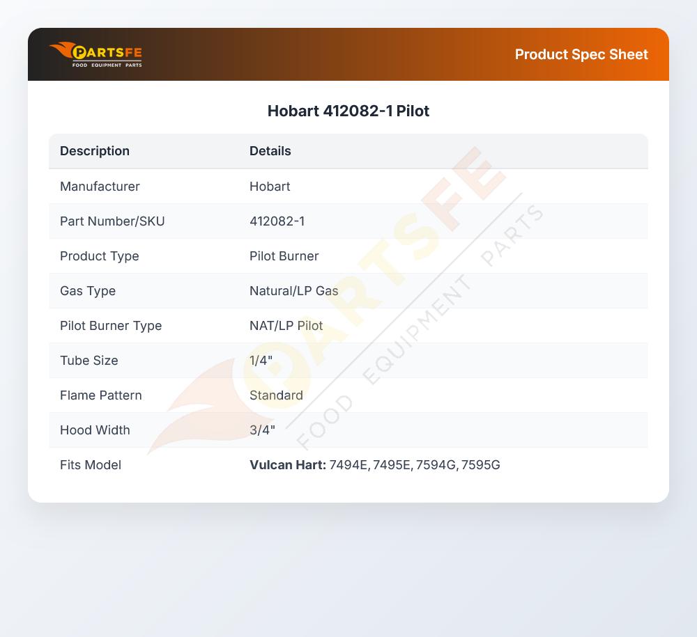 Hobart 412082-1 Pilot