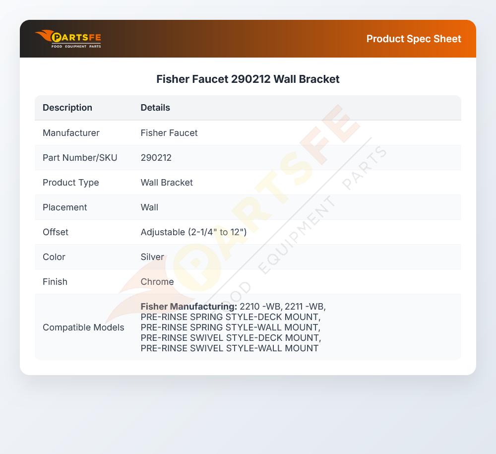 Fisher Faucet 290212 Wall Bracket