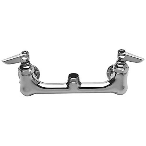 T&S Brass B-0230-LN Wall Mount Double Pantry Swivel Base Faucet 8" Center