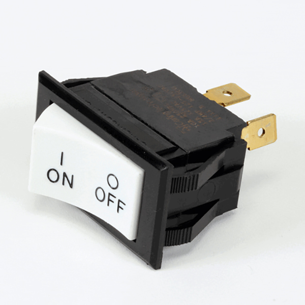 Pitco PTPP10995 Rocker Switch White W/Black Body & IEC SPST