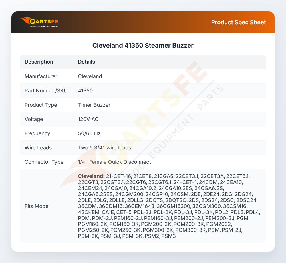 Cleveland 41350 Steamer Buzzer