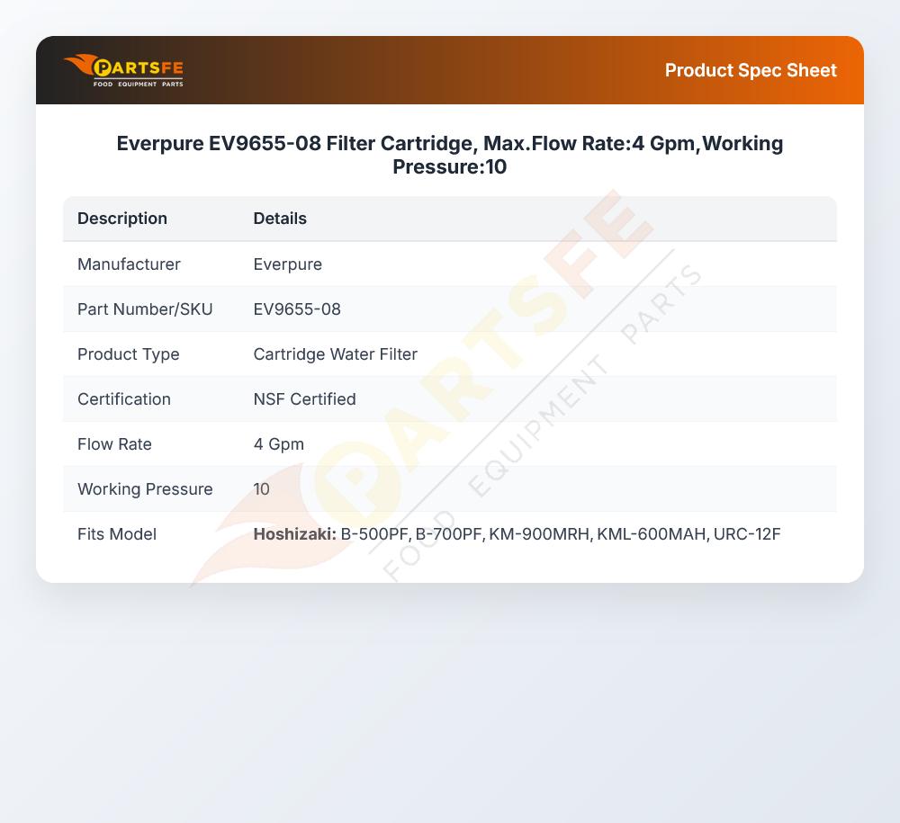 Everpure EV9655-08 Replacement Water Filter Cartridge