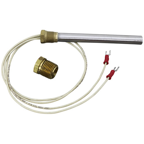 Hatco R02-05-002-00 5-5/8" Cartridge Heater W/Terminals,  3/8 FPT x 1/2 MPT