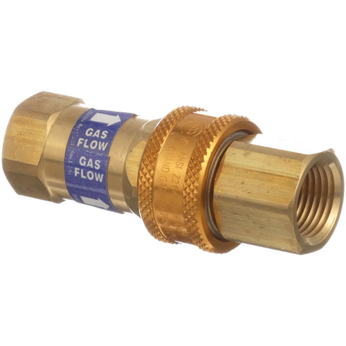 T&S Brass AG-5C 1/2" FPT Gas Quick Disconnect W/ Thermal Shutoff