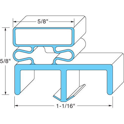 Door Gasket 38 1/2" X 79" For Nor-Lake - Part# Nor003724