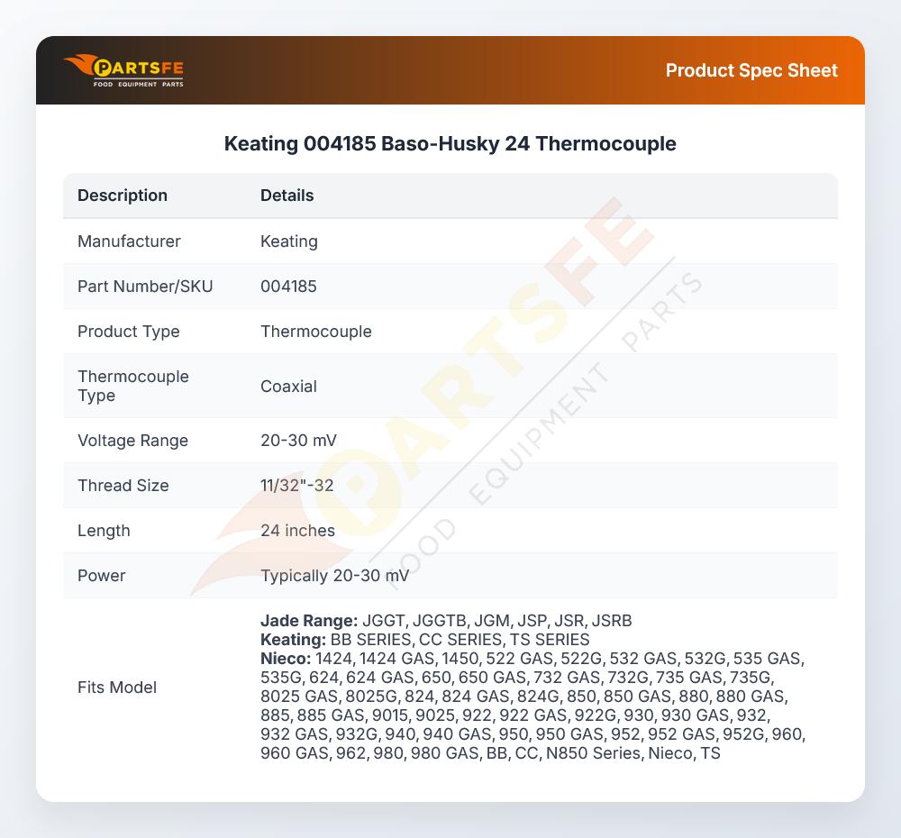 004185 Baso-Husky 24 Thermocouple