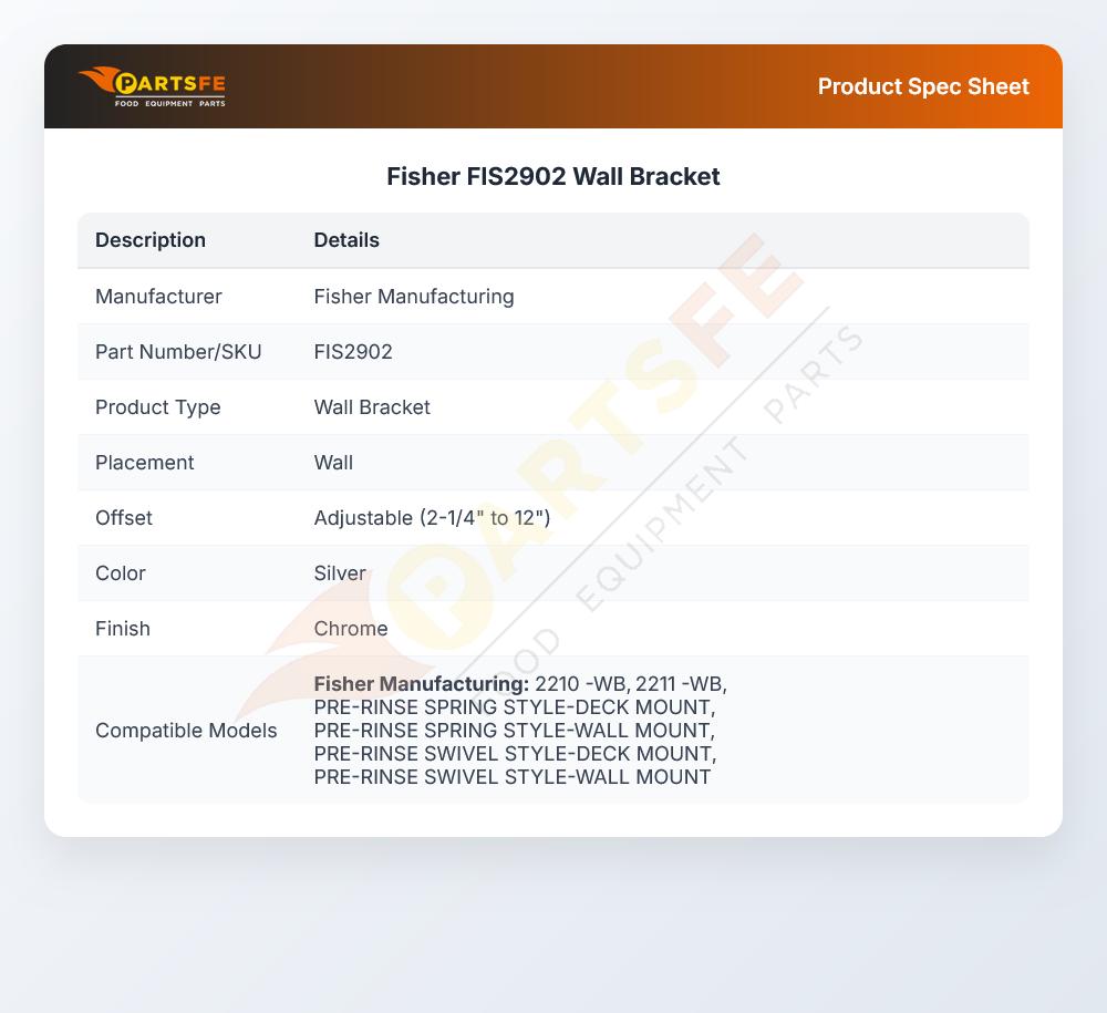 Fisher FIS2902 Wall Bracket