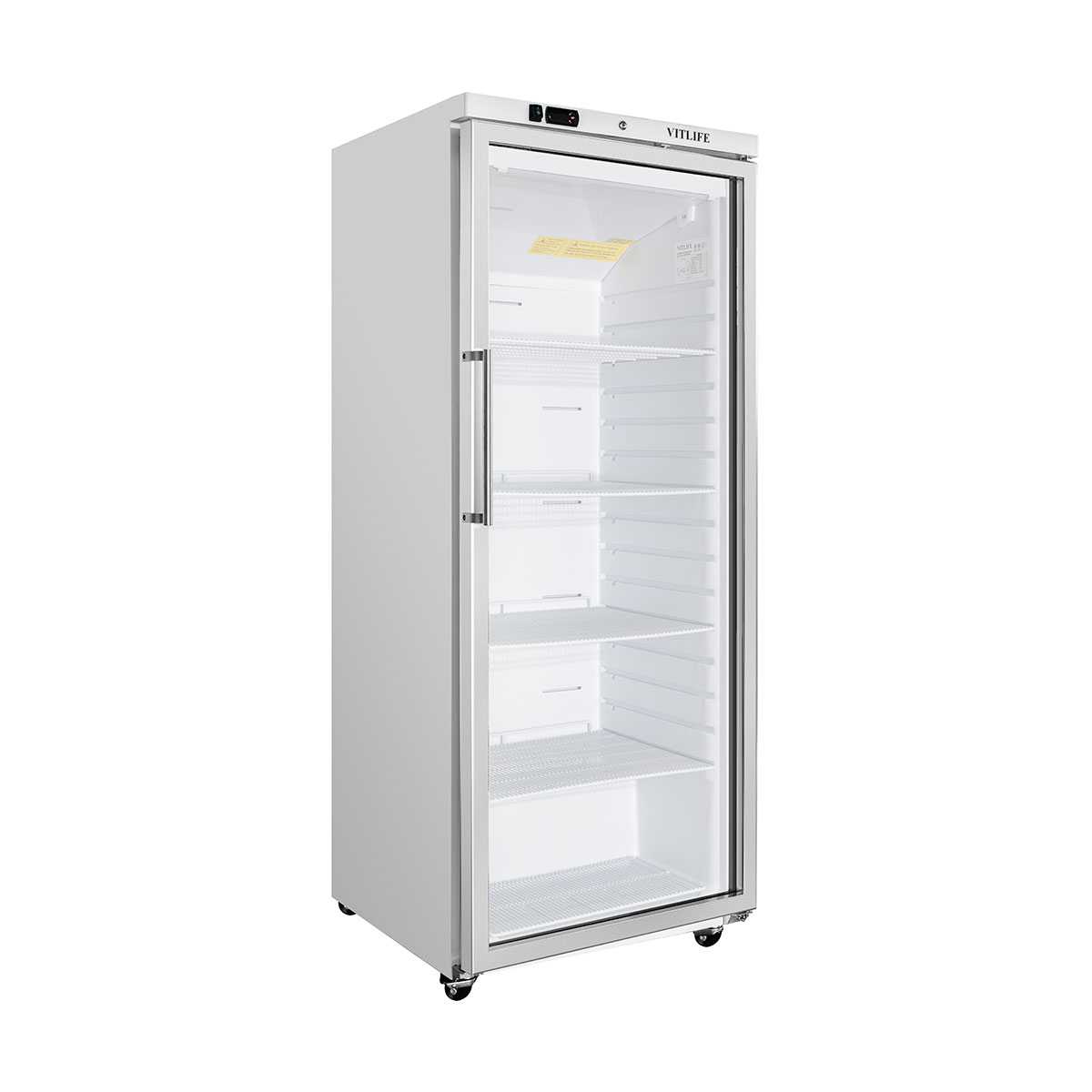 VITLIFE Commercial VBF400VGW 24-Inch Glass Door Reach-In Freezer, 10.4 Cu. Ft.