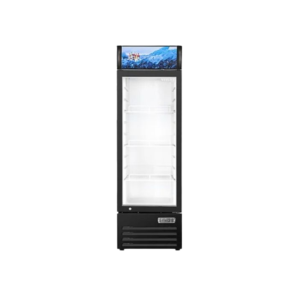 VITLIFE Commercial VSC288VCW 20" 1-Glass Door Merchandiser Refrigerator w/ Canopy, 8.79 cu. ft.