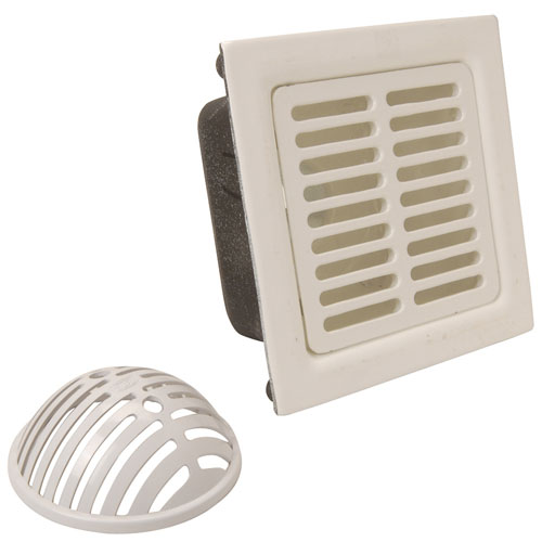 Zurn FD2375NH3F Drain,12"Sq Flr , Full Grate,6"Dp