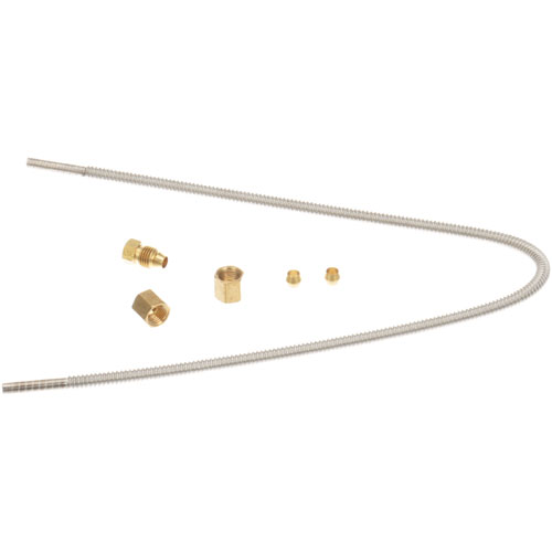 Vulcan Hart 723380 3/16"  X 18 " Flex Tube Kit W/ Fittings for Gas & Pilot Lines, 1Flex Tube, Compression Nuts, 1Male Breakaway Fitting
