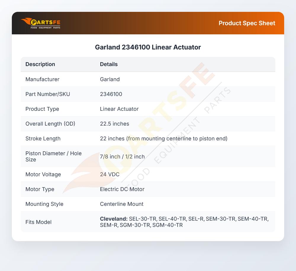 Garland 2346100 Linear Actuator