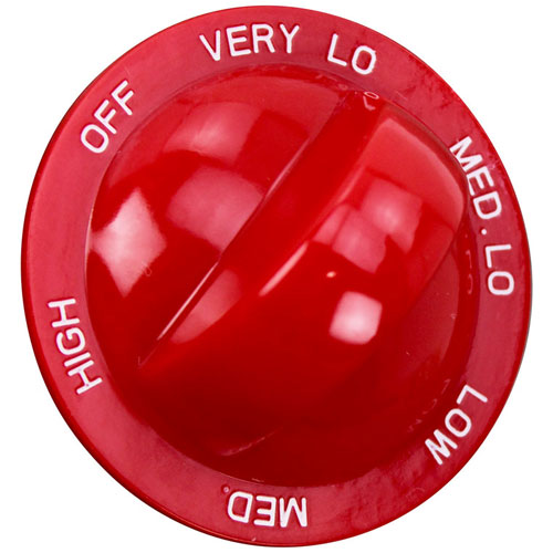 Hobart 412251-00001 2'dia Red Knob, Off-Very Lo-Med Lo-Low-Med-High