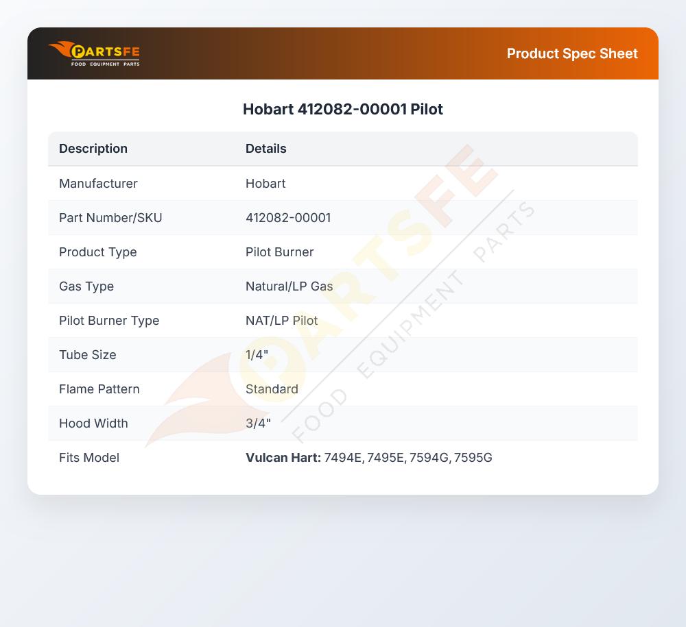 Hobart 412082-00001 Pilot
