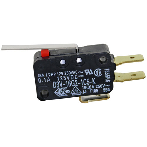 Dean 8070027 SPST Mini Micro Leaf Switch, 1/4" Tab Term , ON/OFF