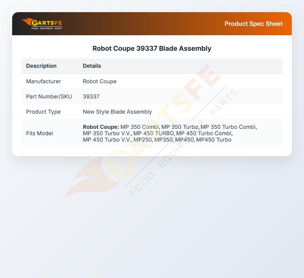 Robot Coupe 39337 Blade Assembly