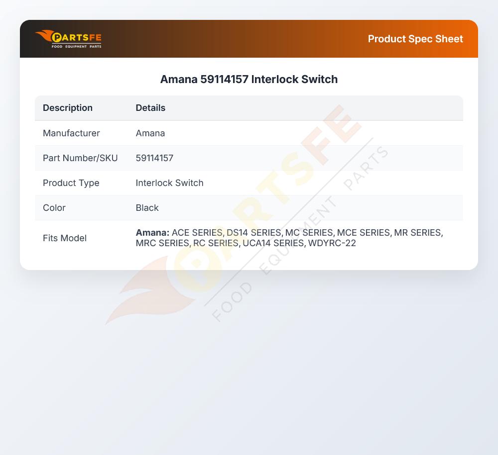 Amana 59114157 Interlock Switch