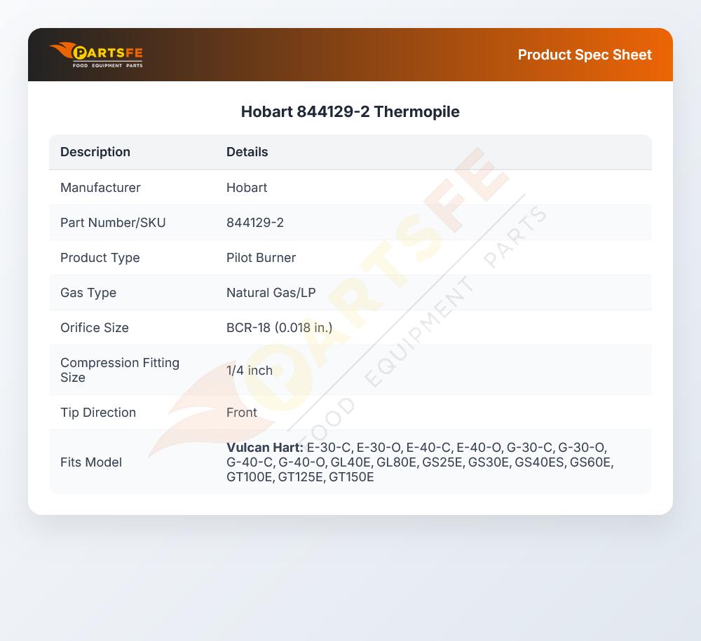 Hobart 844129-2 Thermopile