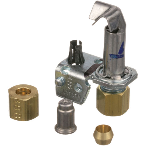 Dynamic Cooking Systems 13001-4 NAT/LP Pilot Assy  W/ Left Flame Pattern, 3/16"/1/4" Cct